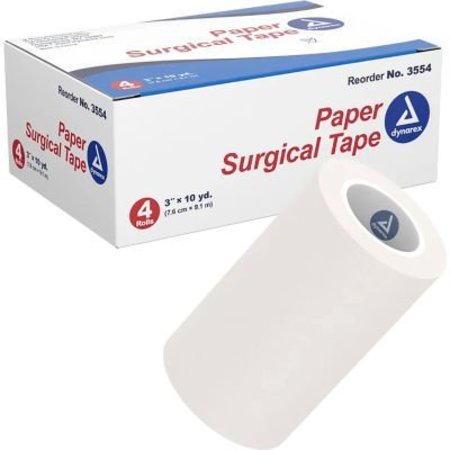 DYNAREX Dynarex Paper Surgical Tape, 3inW x 10 yards, Pack of 48 3554